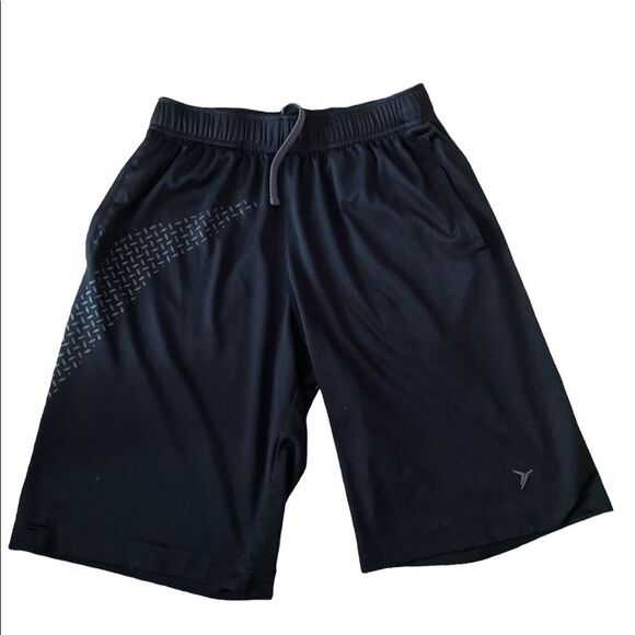 ⚡️ Old Navy Black Gray Athletic Shorts ~ Size L (10/12) ⚡️ - Picture 1 of 3